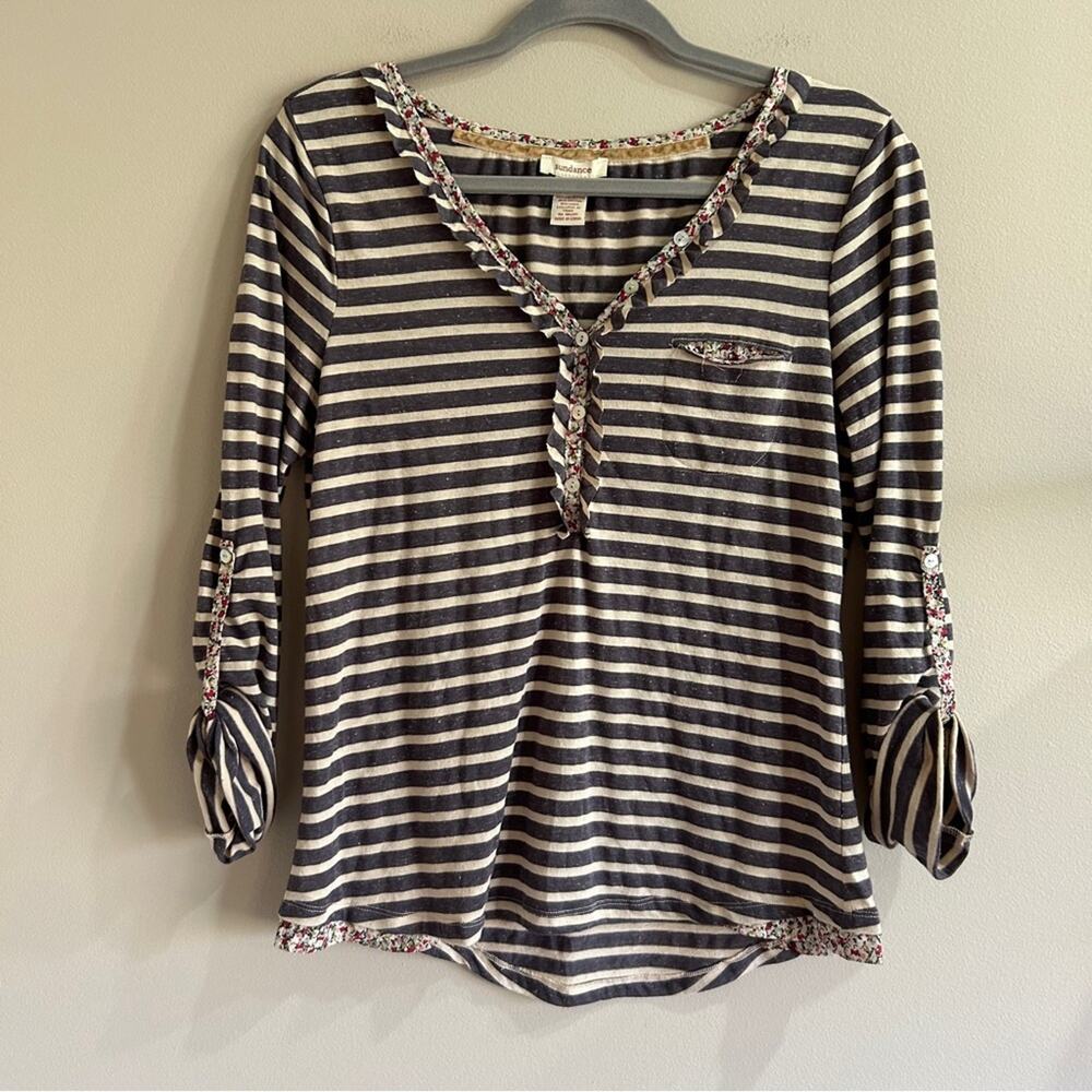 Sundance Striped Roll Sleeve Shirt